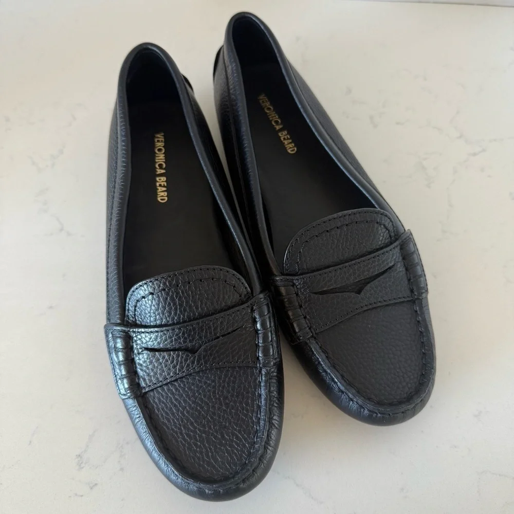 Veronica Beard Jia Driving Loafers | Black Leather | Size 6 | NWOB